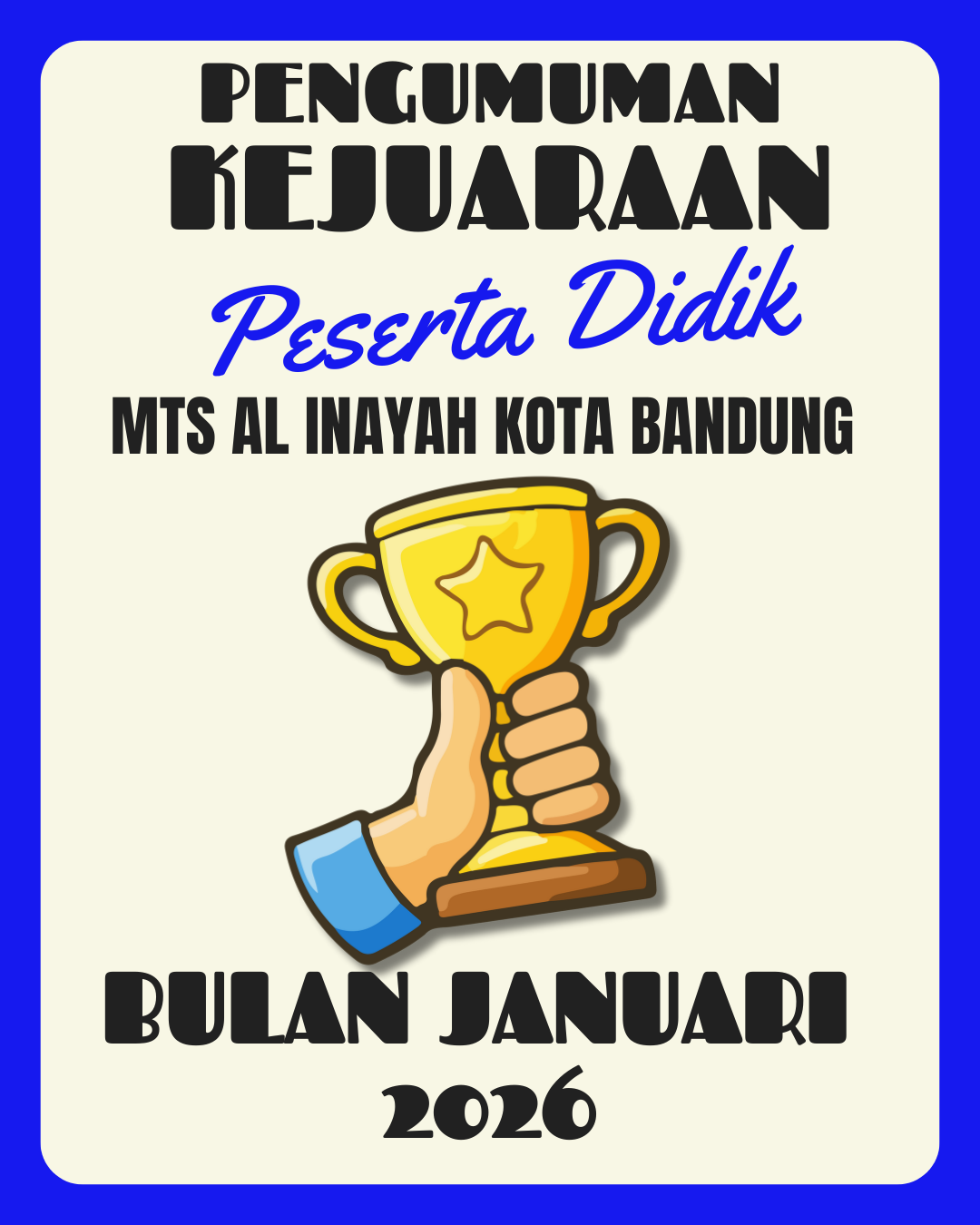 Panen Juara di Awal Tahun, Santri MTs Al Inayah Gemilang Selama Januari 2026