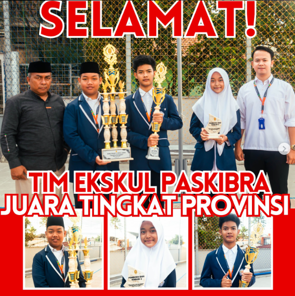 Selamat Untuk Tim Ekstrakurikuler PASKIBRA yang Telah Menjuarai Kompetisi Kibar Bendera Tingkat Provinsi