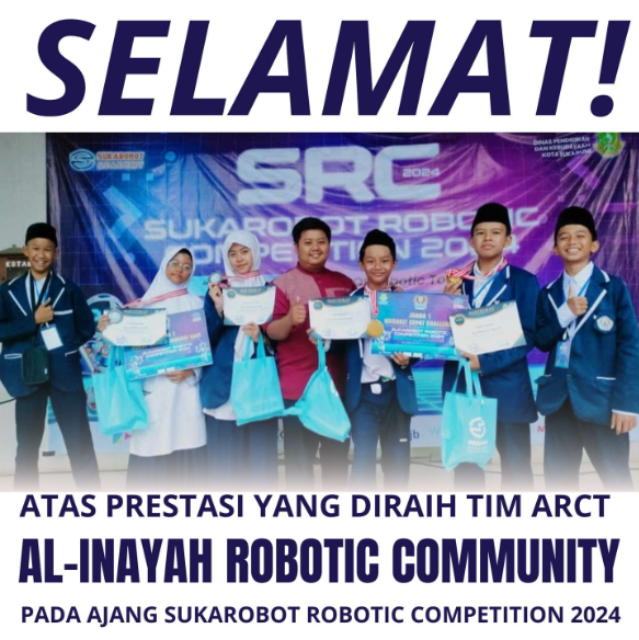 Alhamdulillah, Tim @robotic_alinayah Kembali Mengukir Prestasi. Pada Ajang Sukarobot Robotic Competition 2024