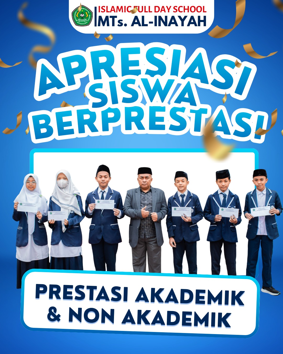 Pemberian Penghargaan Kepada Peserta Didik Berprestasi Oleh Kepala Madrasah MTs Al Inayah Kota Bandung